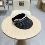 VISOR HAT MODEL 652215 IN BLACK WOVEN STRAW - 图片 3