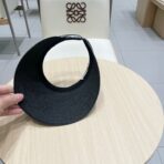 VISOR HAT MODEL 652215 IN BLACK WOVEN STRAW - 图片 8