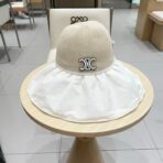WIDE BRIM HALF HEAD HAT MODEL 650677 IN BEIGE MESH FABRIC