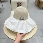 WIDE BRIM HALF HEAD HAT MODEL 650677 IN BEIGE MESH FABRIC - 图片 3