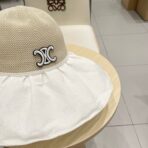 WIDE BRIM HALF HEAD HAT MODEL 650677 IN BEIGE MESH FABRIC - 图片 7