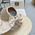 WIDE BRIM HALF HEAD HAT MODEL 650678 IN DARK BEIGE MESH FABRIC - 图片 7