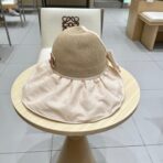 WIDE BRIM HALF HEAD HAT MODEL 650678 IN DARK BEIGE MESH FABRIC - 图片 4