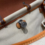 HERBAG A DOS ZIP RETOURNE BACKPACK 29 IN OFF-WHITE CANVAS AND BROWN CALFSKIN - 图片 5