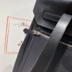 HERBAG A DOS ZIP RETOURNE BACKPACK 29 IN BLACK CANVAS AND CALFSKIN - 图片 4