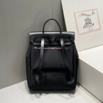 HERBAG A DOS ZIP RETOURNE BACKPACK 29 IN BLACK CANVAS AND CALFSKIN - 图片 5