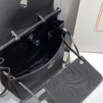 HERBAG A DOS ZIP RETOURNE BACKPACK 29 IN BLACK CANVAS AND CALFSKIN - 图片 8