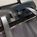 HERBAG A DOS ZIP RETOURNE BACKPACK 29 IN BLACK CANVAS AND CALFSKIN - 图片 9