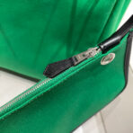 HERBAG A DOS ZIP RETOURNE BACKPACK 29 IN GREEN CANVAS AND BLACK CALFSKIN - 图片 7
