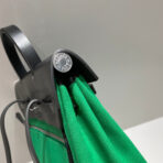 HERBAG A DOS ZIP RETOURNE BACKPACK 29 IN GREEN CANVAS AND BLACK CALFSKIN - 图片 8