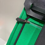 HERBAG A DOS ZIP RETOURNE BACKPACK 29 IN GREEN CANVAS AND BLACK CALFSKIN - 图片 9