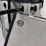 HERBAG A DOS ZIP RETOURNE BACKPACK 29 IN OFF-WHITE MIX BLACK CANVAS AND CALFSKIN - 图片 5