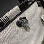 HERBAG A DOS ZIP RETOURNE BACKPACK 29 IN OFF-WHITE MIX BLACK CANVAS AND CALFSKIN - 图片 7