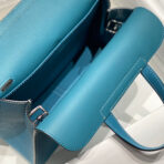 HALZAN 25 HANDLE BAG IN FOUNTAIN BLUE GRAINED CALFSKIN - 图片 2