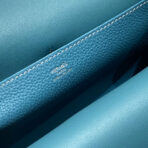 HALZAN 25 HANDLE BAG IN FOUNTAIN BLUE GRAINED CALFSKIN - 图片 9