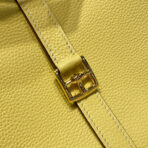 HALZAN 25 HANDLE BAG IN BUMBLEBEE YELLOW GRAINED CALFSKIN - 图片 7