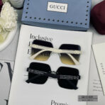 CRYSTAL STUDDED SQUARE FRAME SUNGLASSES 21009 IN ACETATE - 图片 5
