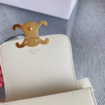 CL BELT BAG TRIOMPHE 25 MM BELT TRIOMPHE WHITE CALFSKIN GOLD HARDWARE - 图片 7