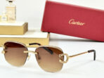 CRYSTAL STUDDED RIMLESS SQUARE FRAME SUNGLASSES CT0604S IN METAL - 图片 2