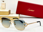 CRYSTAL STUDDED RIMLESS SQUARE FRAME SUNGLASSES CT0604S IN METAL - 图片 5