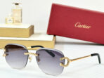 CRYSTAL STUDDED RIMLESS SQUARE FRAME SUNGLASSES CT0604S IN METAL - 图片 7