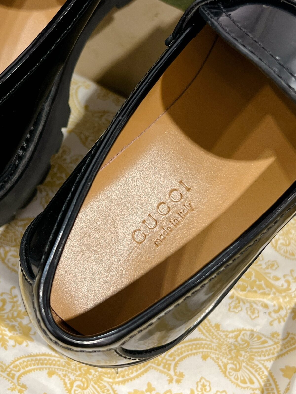 GG LOAFER WITH HORSEBIT GLOSSY BLACK CALFSKIN - 图片 8