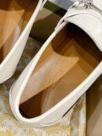 GG LOAFER WITH HORSEBIT WHITE CALFSKIN - 图片 6