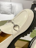 GG LOAFER WITH HORSEBIT WHITE CALFSKIN - 图片 7