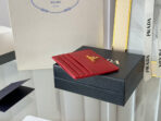 PRA 10 CARD HOLDER IN CHERRY RED CALFSKIN - 图片 5