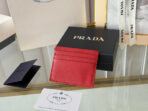 PRA 10 CARD HOLDER IN CHERRY RED CALFSKIN - 图片 7