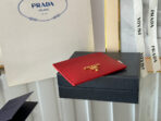 PRA 10 CARD HOLDER IN CHERRY RED CALFSKIN - 图片 6