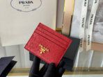 PRA 10 CARD HOLDER IN CHERRY RED CALFSKIN - 图片 3