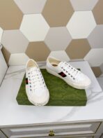 GG JULIO SNEAKER WITH WEB WHITE CANVAS - 图片 2