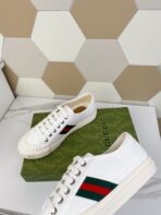 GG JULIO SNEAKER WITH WEB WHITE CANVAS - 图片 5