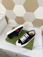 GG JULIO SNEAKER WITH WEB BLACK CANVAS - 图片 6