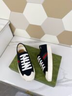 GG JULIO SNEAKER WITH WEB BLACK CANVAS - 图片 5