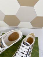 GG JULIO SNEAKER WITH WEB NAVY PATTERNED CANVAS - 图片 8