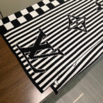 GRAPHICAL 180 CM SCARF IN WHITE MIX BLACK CASHMERE 388201 - 图片 7