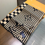 GRAPHICAL 180 CM SCARF IN TORTILLA BROWN MIX BLACK CASHMERE 388202 - 图片 7