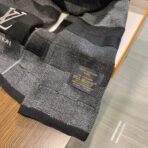 DAMIER HERITAGE SCARF 180 CM IN BLACK MIX GRAY CASHMERE 391150 - 图片 7