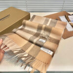 CLASSIC CHECK SCARF 180 CM IN COLORFUL CASHMERE 408961 - 图片 5