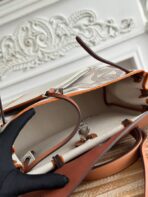 HERBAG ZIP 31 LAQUERED BAG IN OFF-WHITE MIX BROWN H PLUME CANVAS AND BROWN COWHIDE - 图片 8