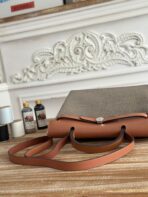 HERBAG MESSENGER 31 BAG IN DARK BROWN H VIKING CANVAS AND COWHIDE - 图片 3