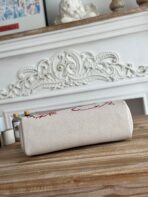 HERBAG ZIP 31 RETOURNE PEGASE POP BAG IN OFF-WHITE MIX RED CANVAS AND HUNTER COWHIDE - 图片 3