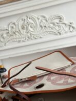 HERBAG ZIP 31 LAQUERED BAG IN OFF-WHITE MIX RED H PLUME CANVAS - 图片 2