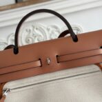 HERBAG ZIP 31 LAQUERED BAG IN OFF-WHITE MIX YELLOW H PLUME CANVAS - 图片 2