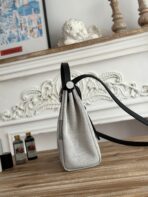 HERBAG ZIP 31 LAQUERED BAG IN OFF-WHITE MIX BLACK H PLUME CANVAS - 图片 2