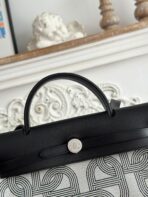 HERBAG ZIP 31 LAQUERED BAG IN OFF-WHITE MIX BLACK H PLUME CANVAS - 图片 3