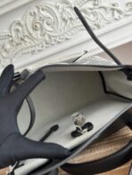 HERBAG ZIP 31 LAQUERED BAG IN OFF-WHITE MIX BLACK H PLUME CANVAS - 图片 7
