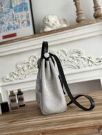 HERBAG ZIP 31 LAQUERED BAG IN OFF-WHITE MIX BLUE H PLUME CANVAS - 图片 2